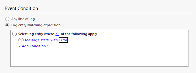 Einfacher Textprotokollalarm